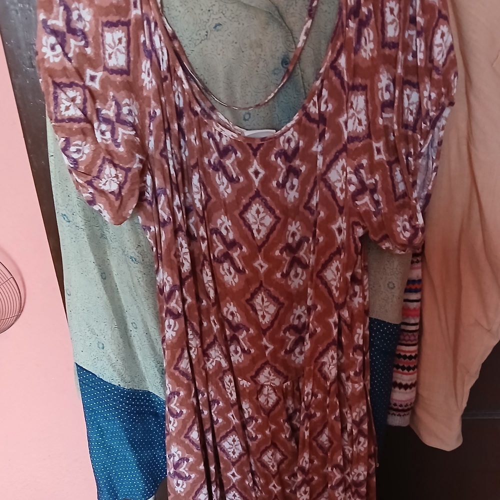Knox Rose Brown and White Maxi Dress - Picture 3 of 12